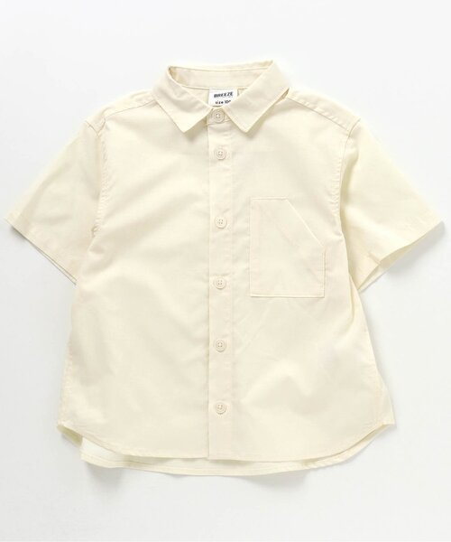 BREEZE（ブリーズ）の「ビーチパーティーシャツ（シャツ/ブラウス・キッズ・オフホワイト/グリーン/ストライプ・90/100/120/80/140/130/110）」の2枚目の写真