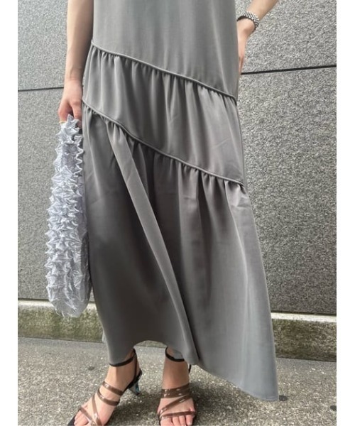 SLY（スライ）の「SHIRRING LONG DRESS シャーリング ロング