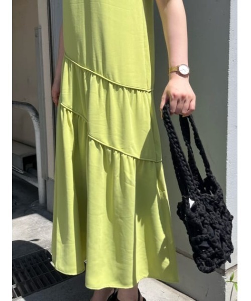 SLY（スライ）の「SHIRRING LONG DRESS シャーリング ロング