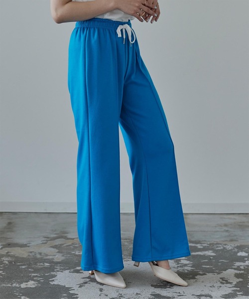 miette（ミエット）の「ｾﾝﾀｰﾌﾟﾚｽｺｯﾄﾝﾌﾚｱﾊﾟﾝﾂ（その他パンツ・レディース・ブラック/ピンク/ブルー・FREE）」の3枚目の写真