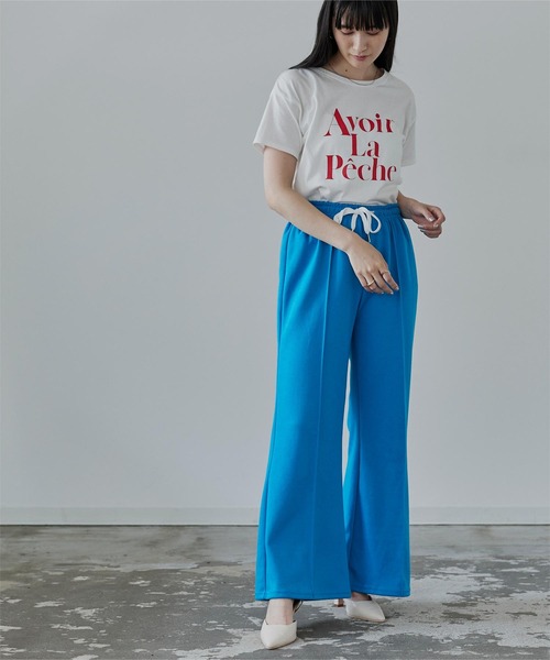 miette（ミエット）の「ｾﾝﾀｰﾌﾟﾚｽｺｯﾄﾝﾌﾚｱﾊﾟﾝﾂ（その他パンツ・レディース・ブラック/ピンク/ブルー・FREE）」の8枚目の写真