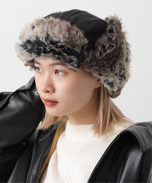 DOUBLE NAME（ダブルネーム）の「ウォッシャブルトラッパーハット(静電気防止)（ハット・レディース・ブラック/ベージュ/カーキ・FREE）」の2枚目の写真