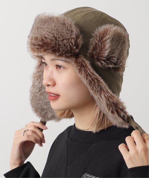 DOUBLE NAME（ダブルネーム）の「ウォッシャブルトラッパーハット(静電気防止)（ハット・レディース・ブラック/ベージュ/カーキ・FREE）」の6枚目の写真