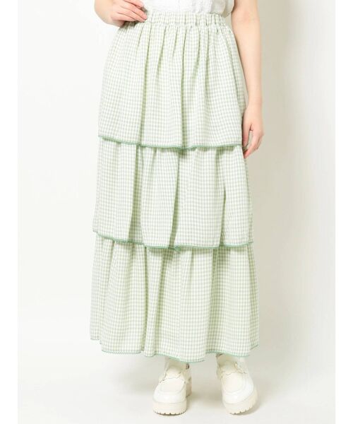 merry jenny(メリージェニー)の「ギンガムティアードスカート(スカート・レディース・ブラック/レッド/グリーン・FREE)」の16枚目の写真