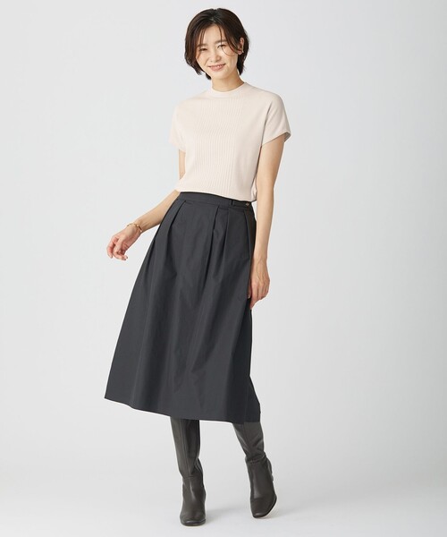J.PRESS(ジェイプレス)の「【洗える】 レーヨンエリートストレッチ フレンチスリーブ ニット(ニット/セーター・レディース・ブラック系/ベージュ系/ダークグリーン系/オレンジ系・T15/T13)」の7枚目の写真