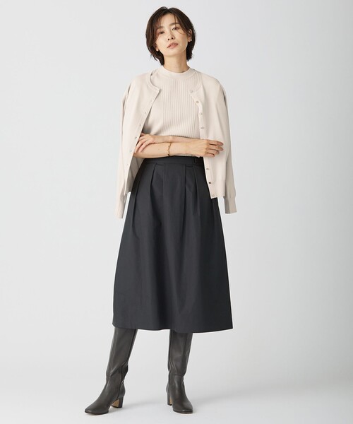 J.PRESS(ジェイプレス)の「【洗える】 レーヨンエリートストレッチ フレンチスリーブ ニット(ニット/セーター・レディース・ブラック系/ベージュ系/ダークグリーン系/オレンジ系・T15/T13)」の8枚目の写真