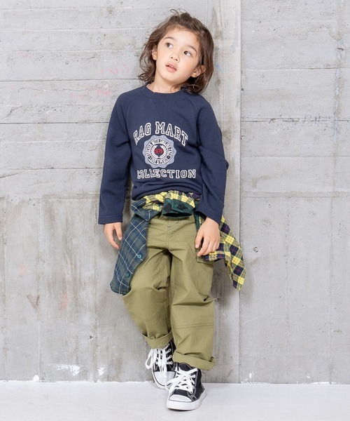 RAGMART（ラグマート）の「カレッジロゴトレーナー（Tシャツ/カットソー・キッズ・グリーン/ネイビー・100cm/130cm/120cm/110cm）」の15枚目の写真