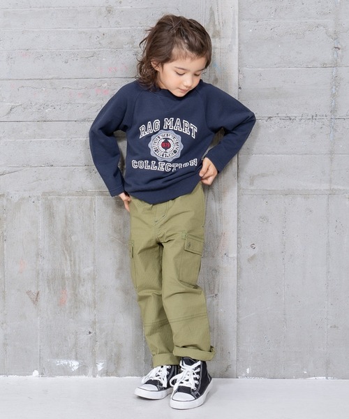 RAGMART（ラグマート）の「カレッジロゴトレーナー（Tシャツ/カットソー・キッズ・グリーン/ネイビー・100cm/130cm/120cm/110cm）」の14枚目の写真