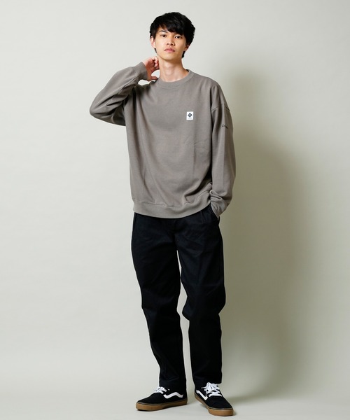 Columbia（コロンビア）の「【販路限定商品】columbia/コロンビア インペリアルパーク 無地 ワンポイント 刺繍ロゴ クルーネックトレーナー/スウェット PM0671（スウェット・メンズ・グレイッシュベージュ/ネイビー/ストーン/ブラック/カーキ・XL/L/M）」の16枚目の写真