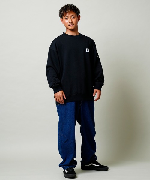 Columbia（コロンビア）の「【販路限定商品】columbia/コロンビア インペリアルパーク 無地 ワンポイント 刺繍ロゴ クルーネックトレーナー/スウェット PM0671（スウェット・メンズ・グレイッシュベージュ/ネイビー/ストーン/ブラック/カーキ・XL/L/M）」の11枚目の写真