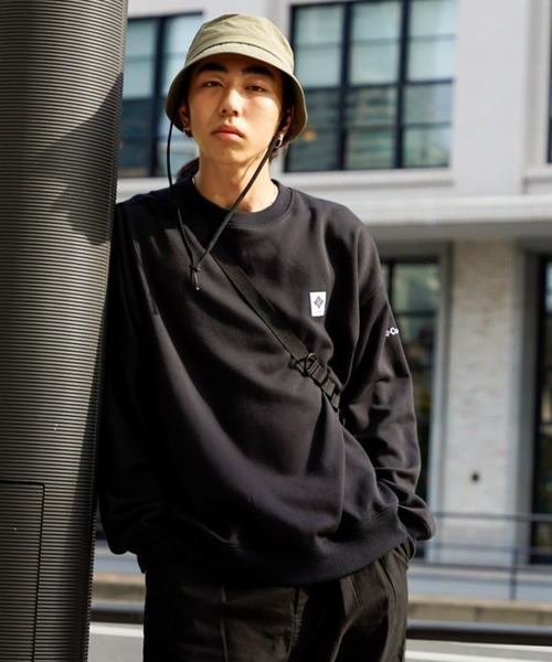 Columbia（コロンビア）の「【販路限定商品】columbia/コロンビア インペリアルパーク 無地 ワンポイント 刺繍ロゴ クルーネックトレーナー/スウェット PM0671（スウェット・メンズ・グレイッシュベージュ/ネイビー/ストーン/ブラック/カーキ・XL/L/M）」の6枚目の写真