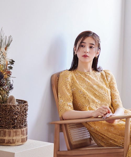 激安スーパー ドレス ワンピース ドレス 2wayバックリボンレースワンピース ドレス Niana ニアナ のファッション 銀座