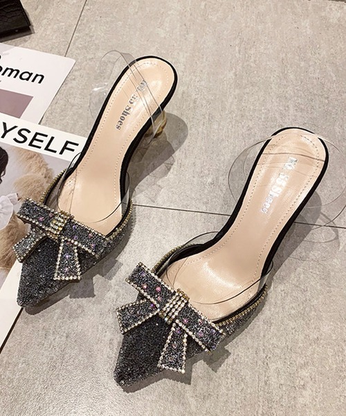 Jasmine Grandiflorum(ジャスミングランディフローラム)の「【Jasmine】ビジューいっぱいリボンのパンプス(パンプス・レディース・ブラック/ピンク/ゴールド・23.5cm/24.5cm/23.0cm/24.0cm/25.0cm)」の21枚目の写真