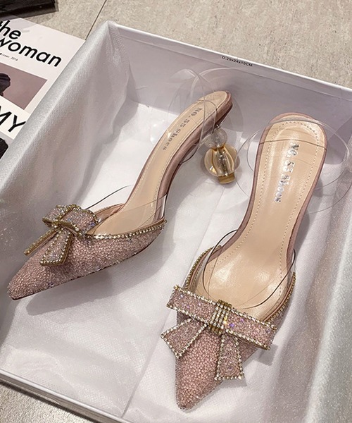 Jasmine Grandiflorum(ジャスミングランディフローラム)の「【Jasmine】ビジューいっぱいリボンのパンプス(パンプス・レディース・ブラック/ピンク/ゴールド・23.5cm/24.5cm/23.0cm/24.0cm/25.0cm)」の13枚目の写真