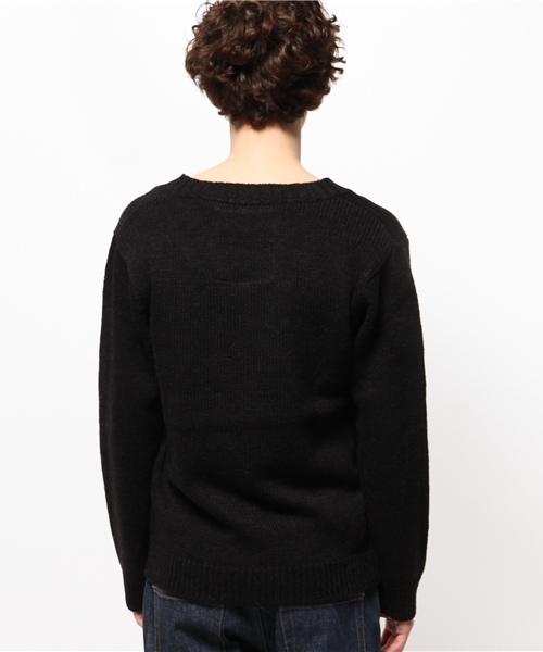 OUTLET（アウトレット）の「【WHO'S WHO gallery】POPアルパカ深Vネック（ニット/セーター・メンズ・ブラック/グレー/アイボリー/ネイビー・LARGE/MEDIUM）」の7枚目の写真