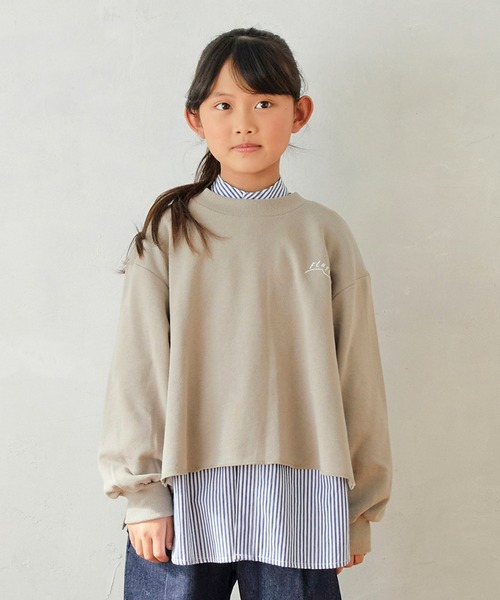 undeny.(アンディニ-)の「undeny/アンディニー FLUFFY プルオーバー(その他トップス・キッズ・チャコールグレー/グレイッシュベージュ/グリーン・XL/M/L)」の3枚目の写真