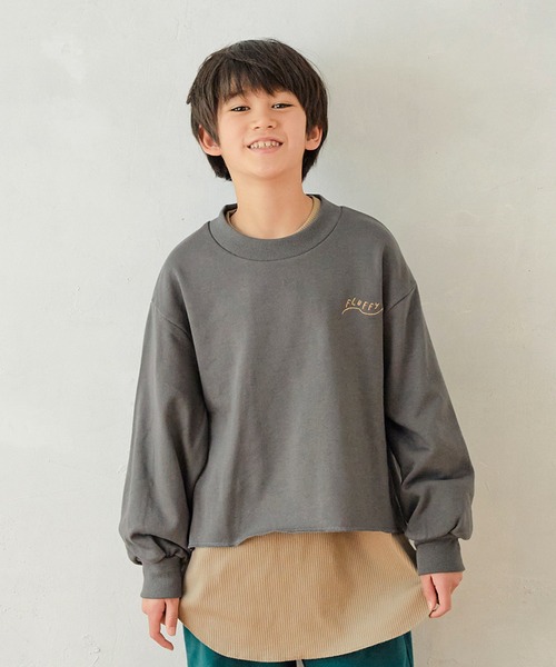 undeny.(アンディニ-)の「undeny/アンディニー FLUFFY プルオーバー(その他トップス・キッズ・チャコールグレー/グレイッシュベージュ/グリーン・XL/M/L)」の4枚目の写真