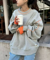 HELLO.SANFRANCISCO | 【お気に入り登録者数4万人突破】【HELLO.SANFRANCISCO/ハローサンフランシスコ】配色ステッチオーバースウェット(スウェット)