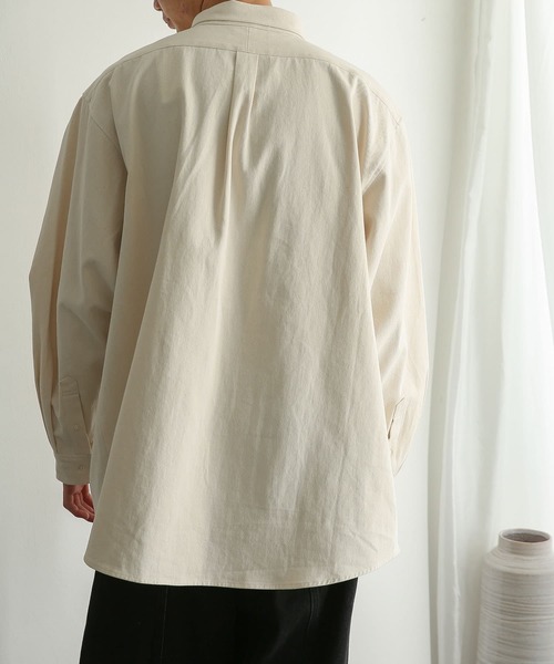 SENSE OF PLACE by URBAN RESEARCH（センスオブプレイスバイアーバンリサーチ）の「『別注』TeddyBear×SENSE OF PLACE　テディベアデニムルーズシャツ（シャツ/ブラウス・メンズ・アイボリー/ブラック・MEDIUM/LARGE）」の6枚目の写真