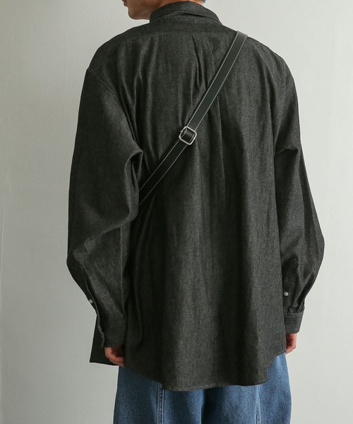 SENSE OF PLACE by URBAN RESEARCH（センスオブプレイスバイアーバンリサーチ）の「『別注』TeddyBear×SENSE OF PLACE　テディベアデニムルーズシャツ（シャツ/ブラウス・メンズ・アイボリー/ブラック・MEDIUM/LARGE）」の13枚目の写真