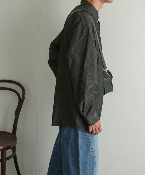 SENSE OF PLACE by URBAN RESEARCH（センスオブプレイスバイアーバンリサーチ）の「『別注』TeddyBear×SENSE OF PLACE　テディベアデニムルーズシャツ（シャツ/ブラウス・メンズ・アイボリー/ブラック・MEDIUM/LARGE）」の15枚目の写真