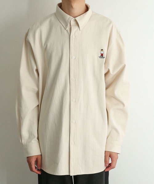 SENSE OF PLACE by URBAN RESEARCH（センスオブプレイスバイアーバンリサーチ）の「『別注』TeddyBear×SENSE OF PLACE　テディベアデニムルーズシャツ（シャツ/ブラウス・メンズ・アイボリー/ブラック・MEDIUM/LARGE）」の19枚目の写真