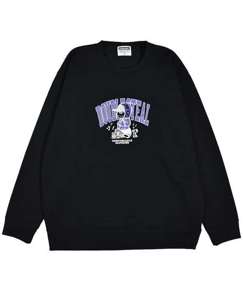 DOUBLE STEAL(ダブルスティール)の「Music DOUBZ crew 裏起毛クルー(スウェット・メンズ・トップグレー/ブラック/ブルー・X-LARGE/LARGE/MEDIUM)」の2枚目の写真
