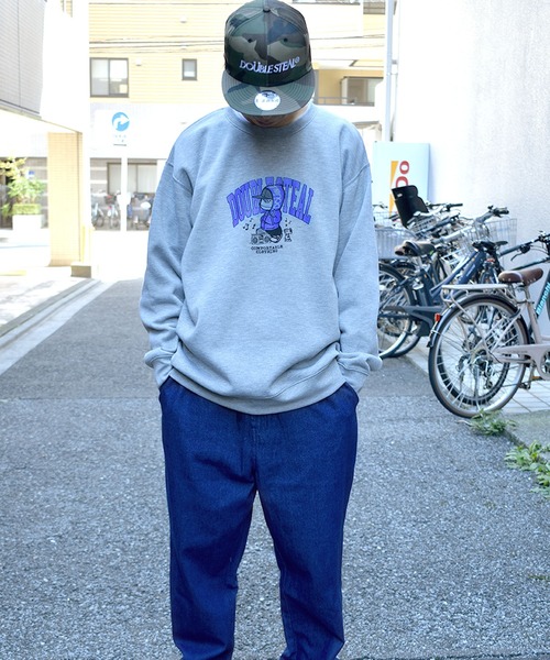 DOUBLE STEAL(ダブルスティール)の「Music DOUBZ crew 裏起毛クルー(スウェット・メンズ・トップグレー/ブラック/ブルー・X-LARGE/LARGE/MEDIUM)」の17枚目の写真