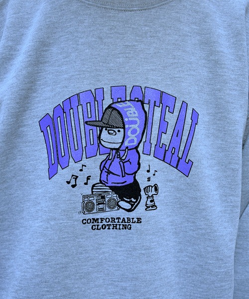 DOUBLE STEAL(ダブルスティール)の「Music DOUBZ crew 裏起毛クルー(スウェット・メンズ・トップグレー/ブラック/ブルー・X-LARGE/LARGE/MEDIUM)」の18枚目の写真