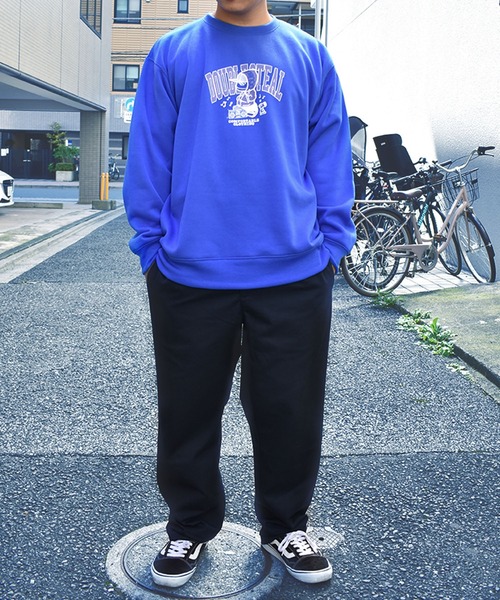 DOUBLE STEAL(ダブルスティール)の「Music DOUBZ crew 裏起毛クルー(スウェット・メンズ・トップグレー/ブラック/ブルー・X-LARGE/LARGE/MEDIUM)」の21枚目の写真