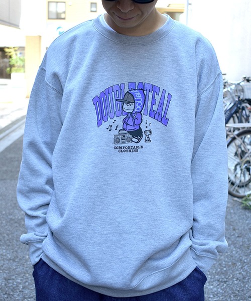DOUBLE STEAL(ダブルスティール)の「Music DOUBZ crew 裏起毛クルー(スウェット・メンズ・トップグレー/ブラック/ブルー・X-LARGE/LARGE/MEDIUM)」の9枚目の写真