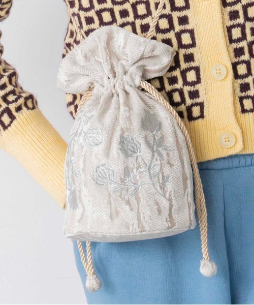 Casselini(キャセリーニ)の「Casselini(キャセリーニ)ジャガード刺繍バッグ(ショルダーバッグ・レディース・ブラウン/シルバー/ゴールド/グリーン・FREE)」の22枚目の写真