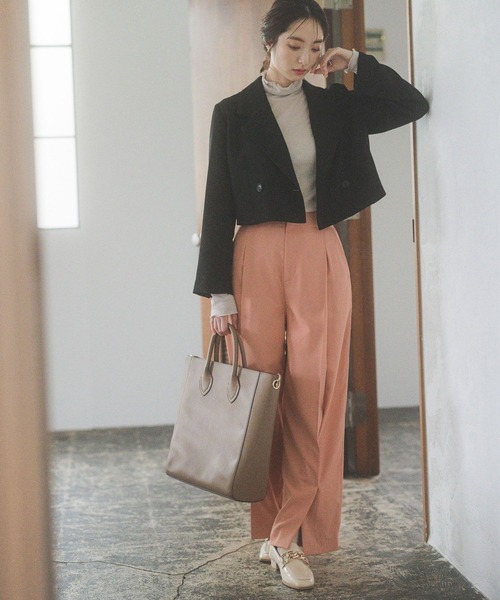 Andemiu（アンデミュウ）の「タックスリットパンツ157534（その他パンツ・レディース・オレンジ/グリーン/アイボリー・SMALL/MEDIUM）」の15枚目の写真