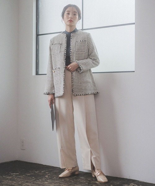 Andemiu（アンデミュウ）の「タックスリットパンツ157534（その他パンツ・レディース・オレンジ/グリーン/アイボリー・SMALL/MEDIUM）」の13枚目の写真