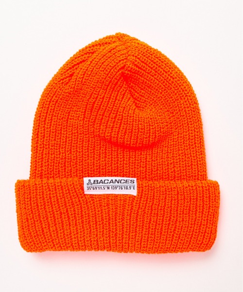 BEAVER(ビーバー)の「BACANCES ALL INCLUSIVE/バカンスオールインクルーシブ BC KNIT CAP SPECE LOGO BC052205(ニットキャップ/ビーニー・メンズ・ブラック/オレンジ・FREE)」の4枚目の写真