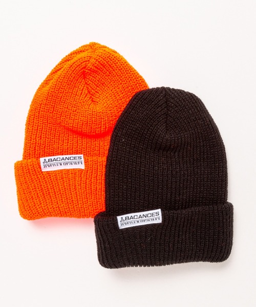 BEAVER(ビーバー)の「BACANCES ALL INCLUSIVE/バカンスオールインクルーシブ BC KNIT CAP SPECE LOGO BC052205(ニットキャップ/ビーニー・メンズ・ブラック/オレンジ・FREE)」の6枚目の写真