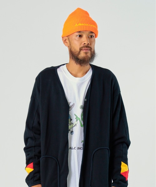 BEAVER(ビーバー)の「BACANCES ALL INCLUSIVE/バカンスオールインクルーシブ BC KNIT CAP SPECE LOGO BC052205(ニットキャップ/ビーニー・メンズ・ブラック/オレンジ・FREE)」の10枚目の写真