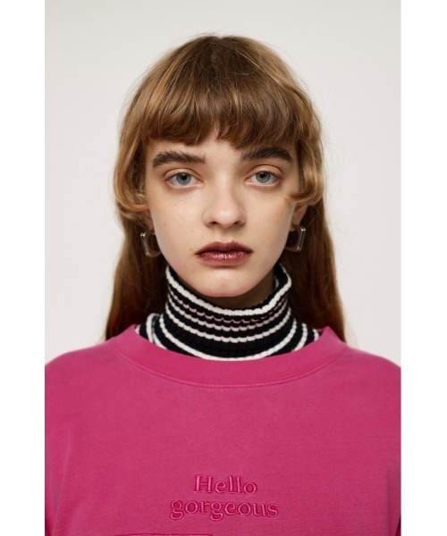 SLY(スライ)の「WASHED LAYER S/L T/SH ウォッシュドレイヤースリーブ Tシャツ(Tシャツ/カットソー・レディース・スモークピンク/ダークブルー/ライトブラック・FREE)」の21枚目の写真