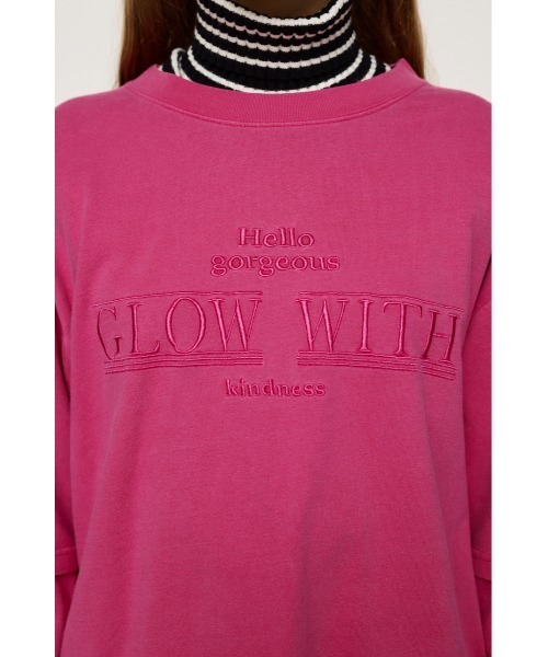 SLY(スライ)の「WASHED LAYER S/L T/SH ウォッシュドレイヤースリーブ Tシャツ(Tシャツ/カットソー・レディース・スモークピンク/ダークブルー/ライトブラック・FREE)」の22枚目の写真