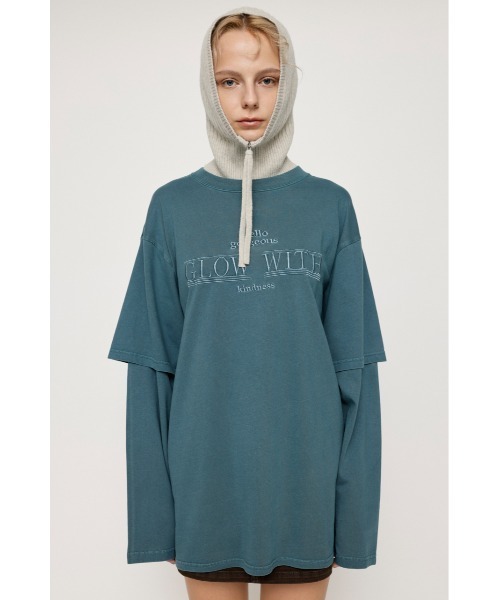 SLY(スライ)の「WASHED LAYER S/L T/SH ウォッシュドレイヤースリーブ Tシャツ(Tシャツ/カットソー・レディース・スモークピンク/ダークブルー/ライトブラック・FREE)」の12枚目の写真