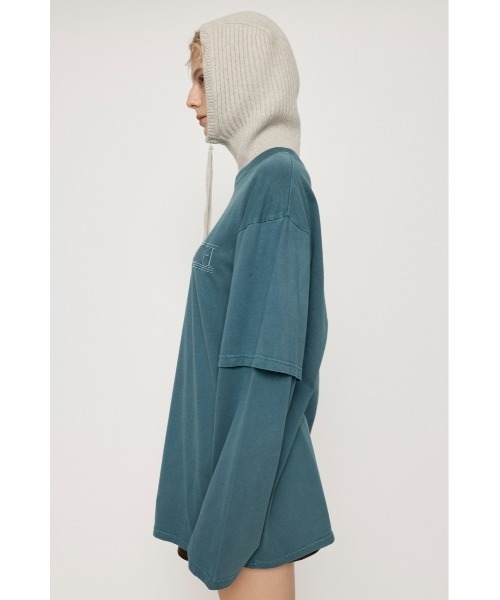 SLY(スライ)の「WASHED LAYER S/L T/SH ウォッシュドレイヤースリーブ Tシャツ(Tシャツ/カットソー・レディース・スモークピンク/ダークブルー/ライトブラック・FREE)」の13枚目の写真