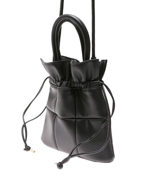 LAGUNAMOON（ラグナムーン）の「カッティングフォルム巾着バッグ（ハンドバッグ・レディース・アイボリー/ブラック・FREE）」の13枚目の写真