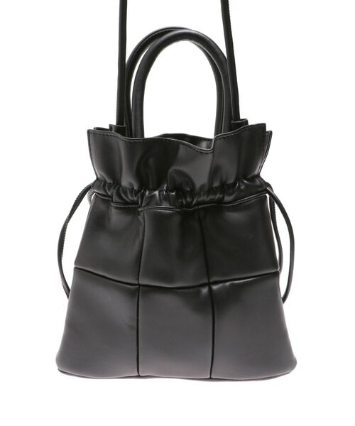 LAGUNAMOON（ラグナムーン）の「カッティングフォルム巾着バッグ（ハンドバッグ・レディース・アイボリー/ブラック・FREE）」の18枚目の写真