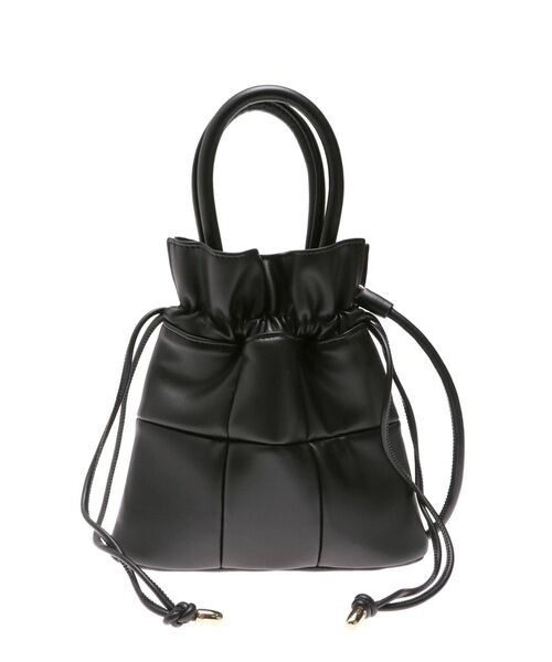 LAGUNAMOON（ラグナムーン）の「カッティングフォルム巾着バッグ（ハンドバッグ・レディース・アイボリー/ブラック・FREE）」の16枚目の写真