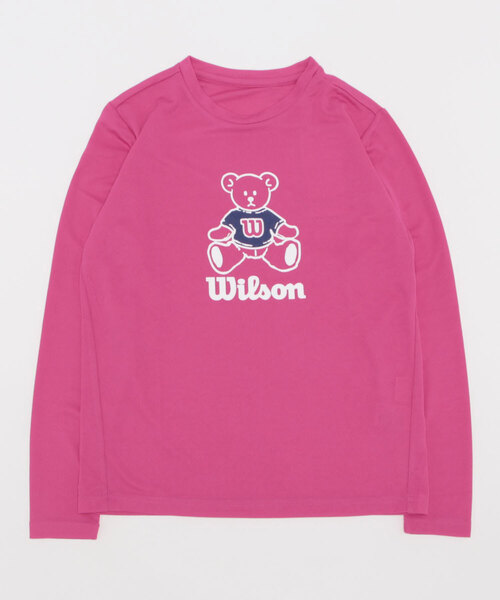 wilson(ウィルソン)の「【WILSON:ウィルソン】レディースドライメッシュロングTシャツ(Tシャツ/カットソー・レディース・ホワイト/ブラック/ネイビー/ピンク・MEDIUM/LARGE/X-LARGE)」の14枚目の写真