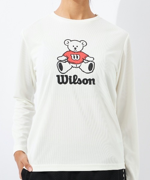 wilson(ウィルソン)の「【WILSON:ウィルソン】レディースドライメッシュロングTシャツ(Tシャツ/カットソー・レディース・ホワイト/ブラック/ネイビー/ピンク・MEDIUM/LARGE/X-LARGE)」の21枚目の写真