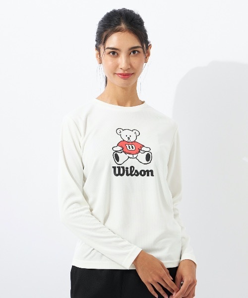 wilson(ウィルソン)の「【WILSON:ウィルソン】レディースドライメッシュロングTシャツ(Tシャツ/カットソー・レディース・ホワイト/ブラック/ネイビー/ピンク・MEDIUM/LARGE/X-LARGE)」の19枚目の写真