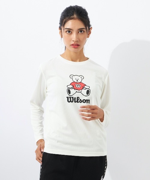 wilson(ウィルソン)の「【WILSON:ウィルソン】レディースドライメッシュロングTシャツ(Tシャツ/カットソー・レディース・ホワイト/ブラック/ネイビー/ピンク・MEDIUM/LARGE/X-LARGE)」の20枚目の写真