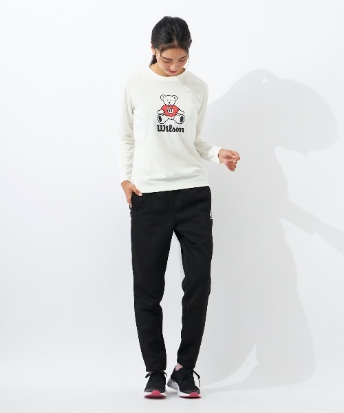 wilson(ウィルソン)の「【WILSON:ウィルソン】レディースドライメッシュロングTシャツ(Tシャツ/カットソー・レディース・ホワイト/ブラック/ネイビー/ピンク・MEDIUM/LARGE/X-LARGE)」の15枚目の写真