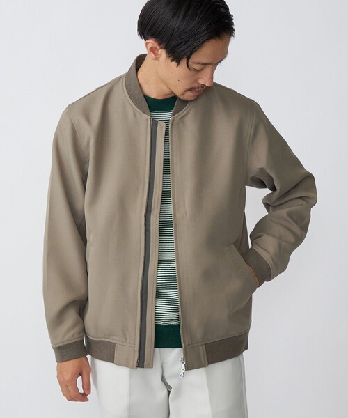 SHIPS(シップス)の「SHIPS: AERO CAPSULE(R) ギャバジン MA-1 リブ ブルゾン(MA-1・メンズ・ブラック/オリーブ/ベージュ系・SMALL/MEDIUM/LARGE/X-LARGE)」の3枚目の写真